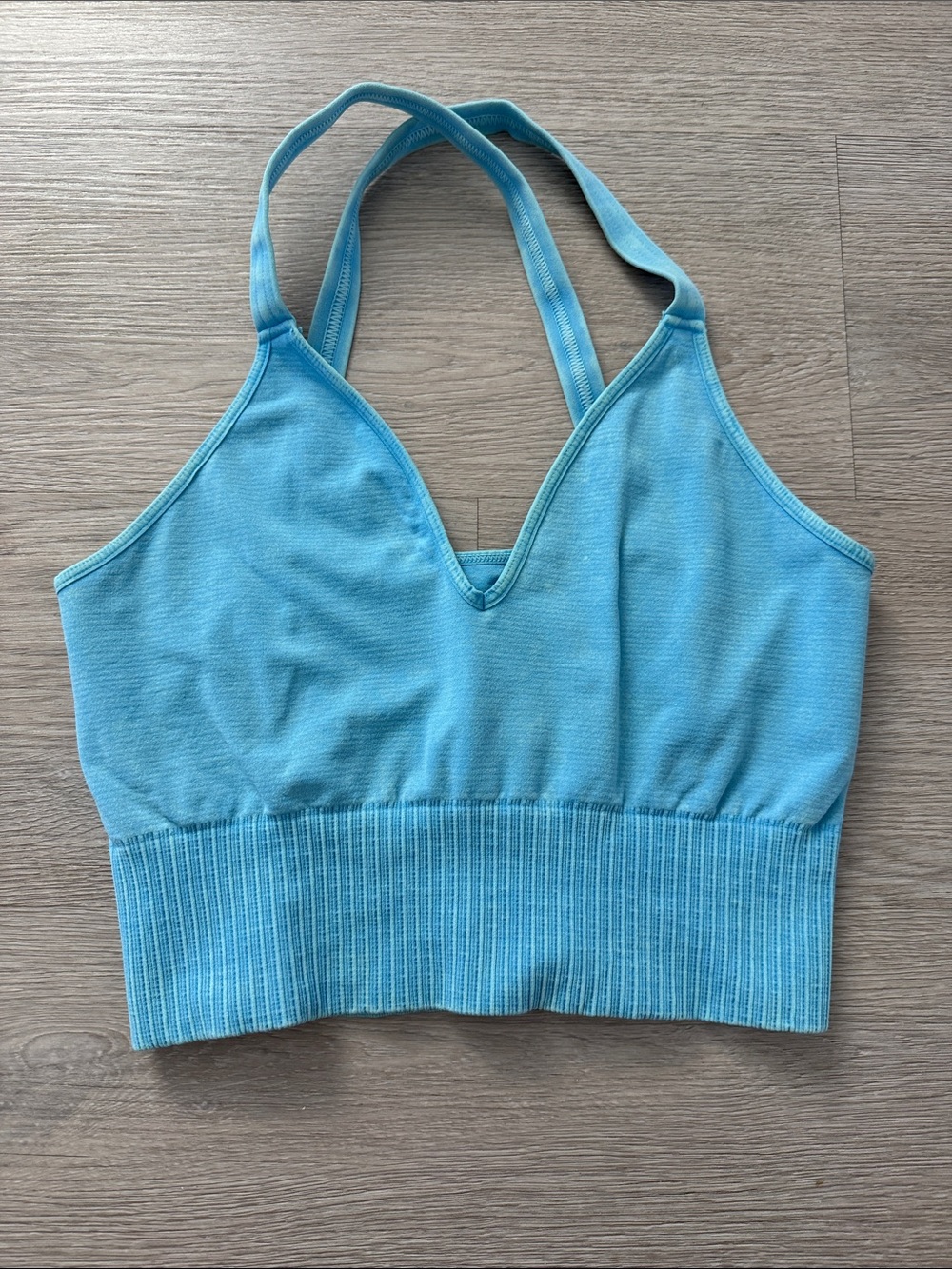 Free People Sky Blue V-Neck Sports Tank